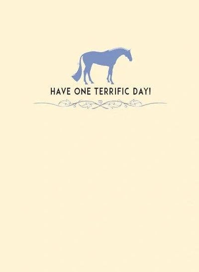 Horse Hollow Press - Horse Birthday Card: Happy Birthday With Leather Background