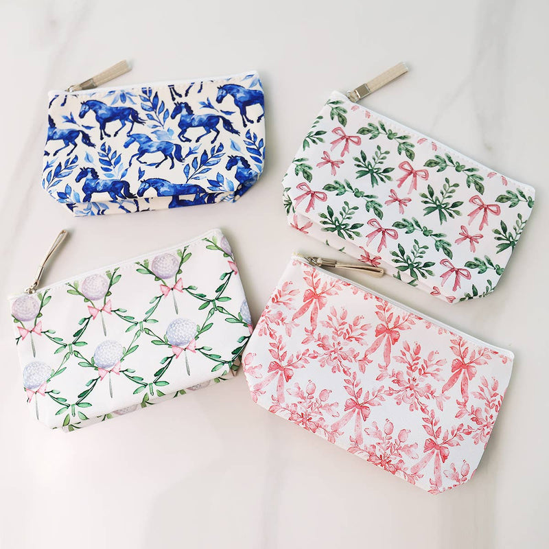 Mini Momo - MakeUp Cosmetic Pouch Bag - Cute Toiletry Case - Equestrian