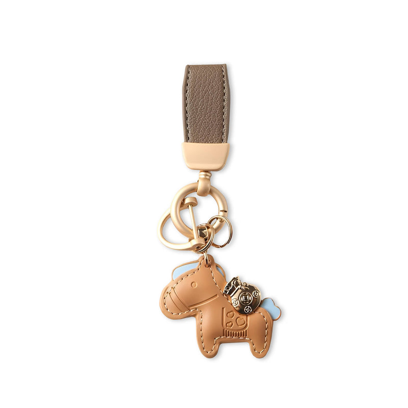 Toss Designs - Bag Charm/ Key Bob Horse Cognac
