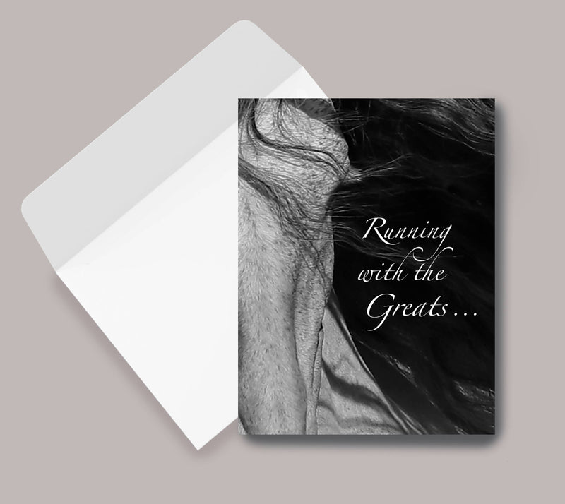 Horse Hollow Press - Horse Sympathy Card: Running with the Greats...
