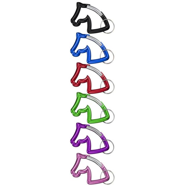 JTI Horse Head Carabiner Keychain - Assorted Colors