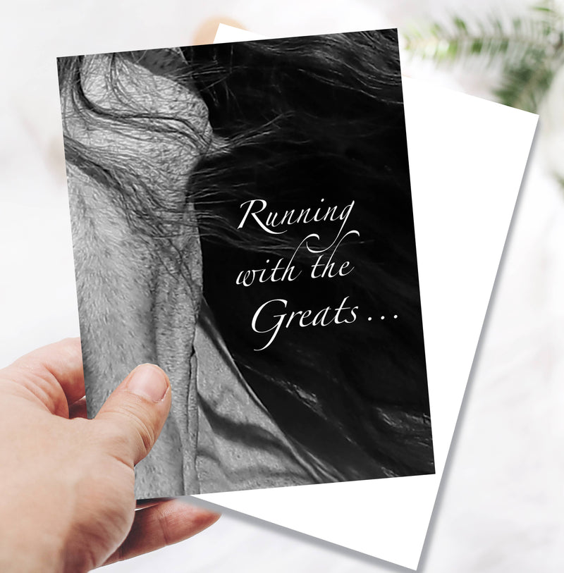 Horse Hollow Press - Horse Sympathy Card: Running with the Greats...