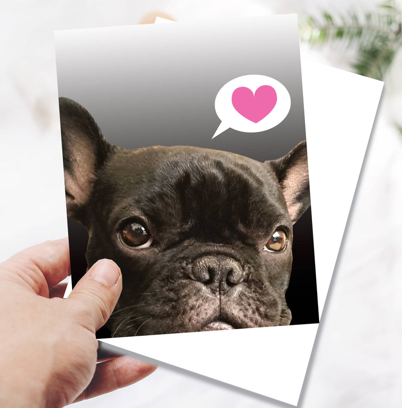 Horse Hollow Press - Frenchie Bull Dog Funny Birthday Card: <heart>