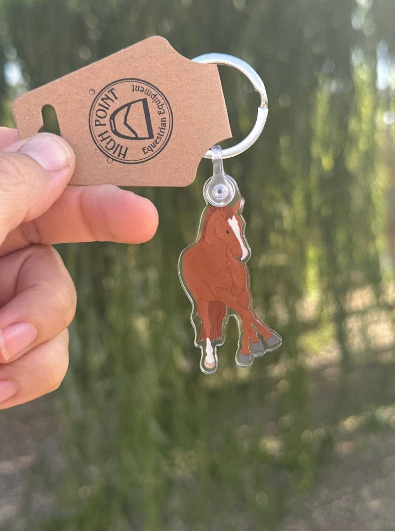 High Point Equestrian Equipment - Dressage Horse Keychain: Bay