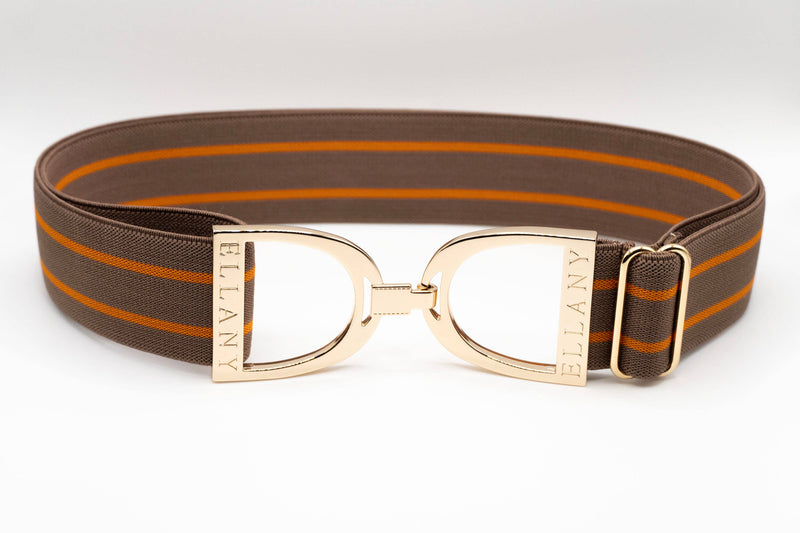 Huston x Ellany - Ophelia - 1.5" Gold Stirrup Equestrian Elastic Belt