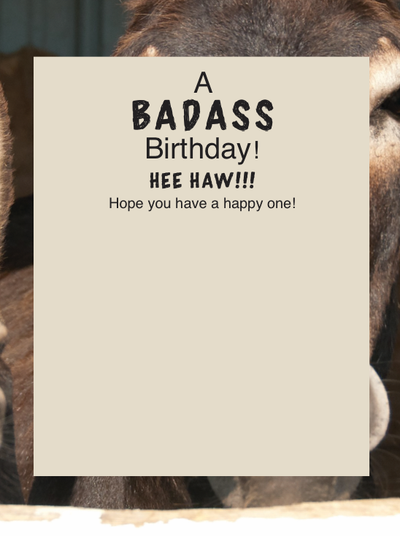Horse Hollow Press - Horse Birthday Card: Times Call for.... Donkey Card