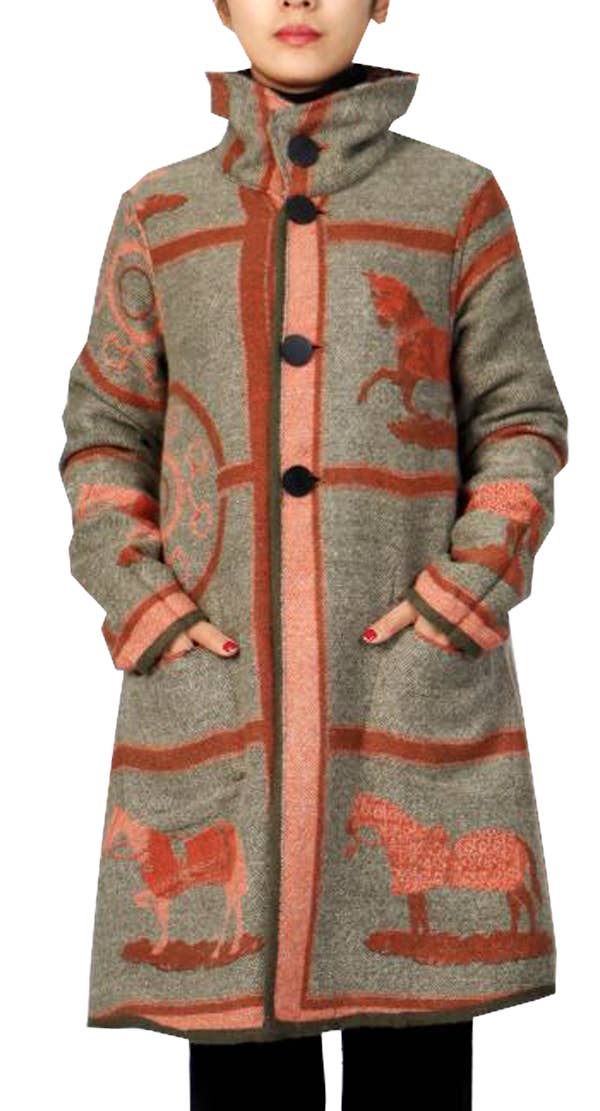 Winding River - Equestrian Orange Reversible Coat – Gallop Collection