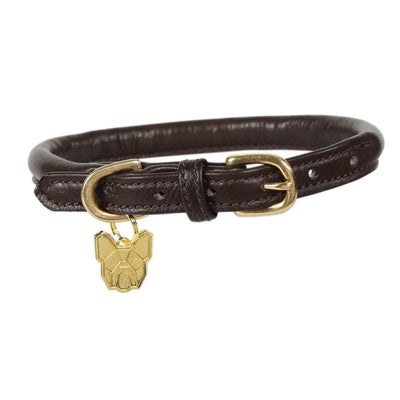 Digby & Fox Rolled Leather Dog Collar**