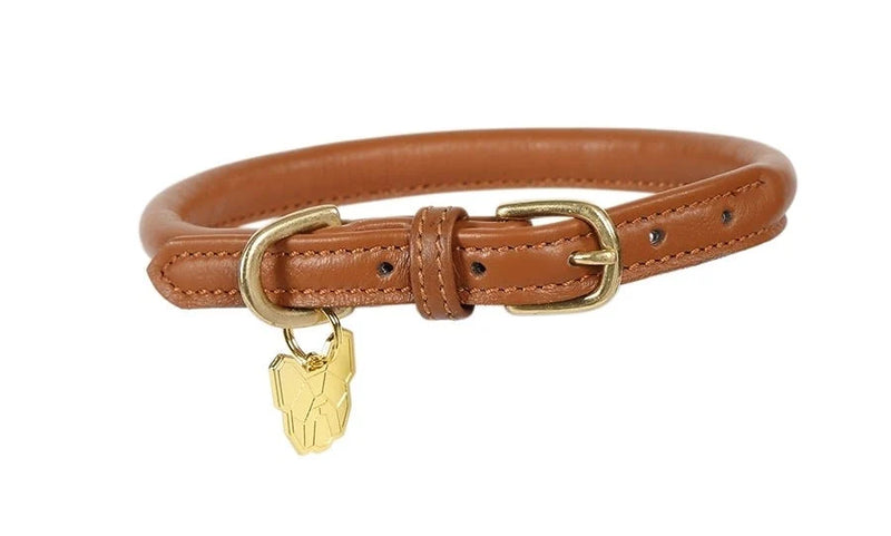 Digby & Fox Rolled Leather Dog Collar**