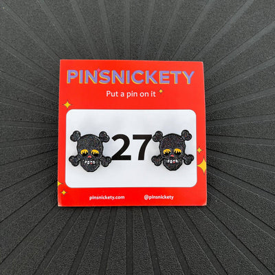 Pinsnickety - Skull Pins: Black