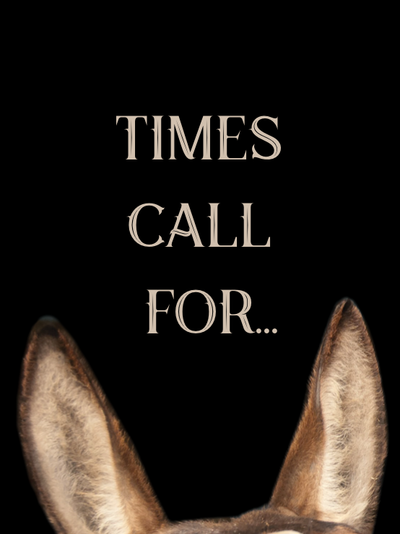 Horse Hollow Press - Horse Birthday Card: Times Call for.... Donkey Card