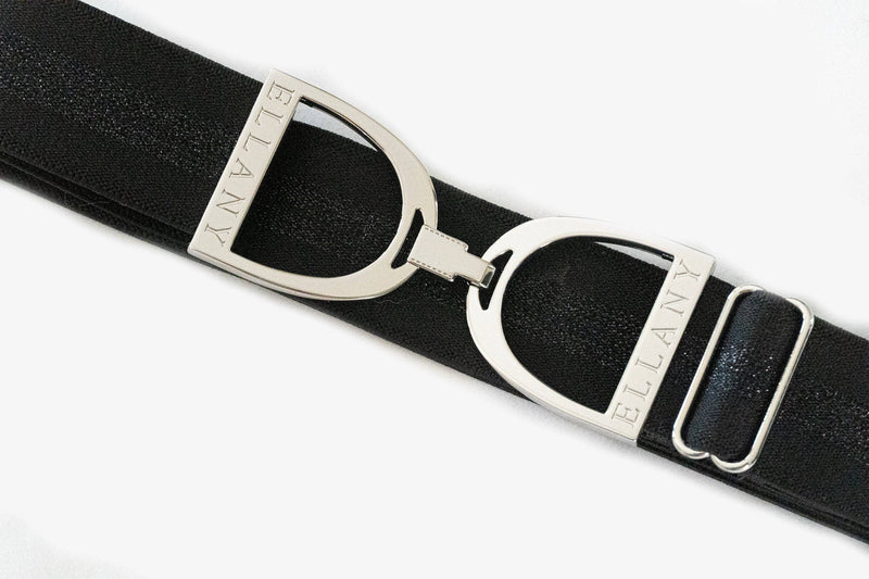 Huston x Ellany - Dark Horse - 1.5" Silver Stirrup Elastic Belt