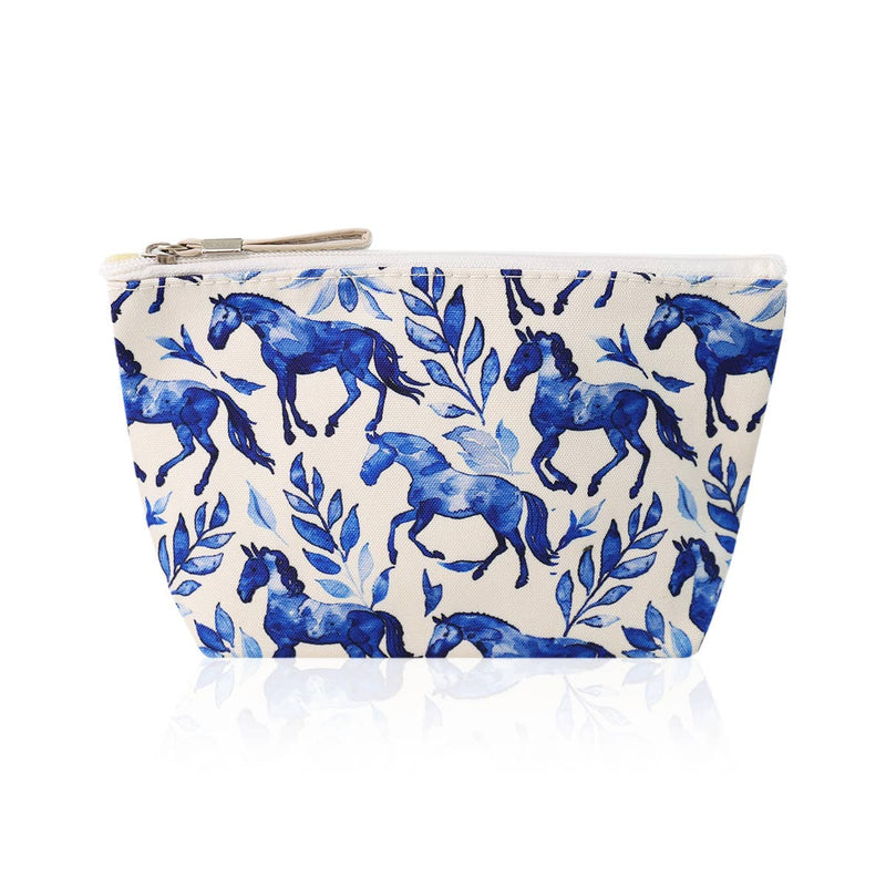 Mini Momo - MakeUp Cosmetic Pouch Bag - Cute Toiletry Case - Equestrian