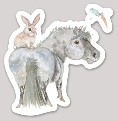 SonaEquestrian Adorable Chubby Ponies 3" Vinyl Stickers