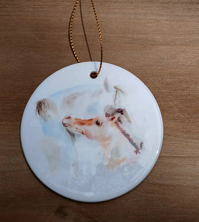 SonaEquestrian Holiday Ceramic Ornament