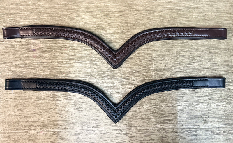 Black Oak V-Shaped Braided Browband