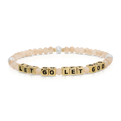 Colorful Words Crystal Beaded Stretch Bracelet