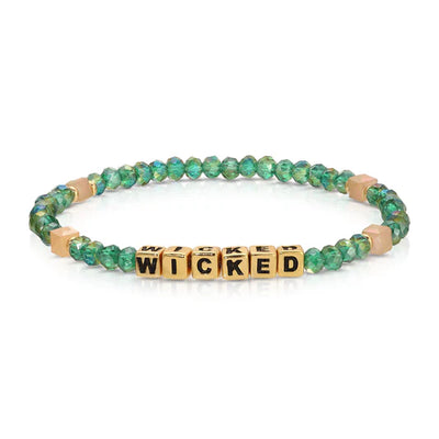 Colorful Words Crystal Beaded Stretch Bracelet