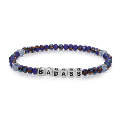 Colorful Words Crystal Beaded Stretch Bracelet