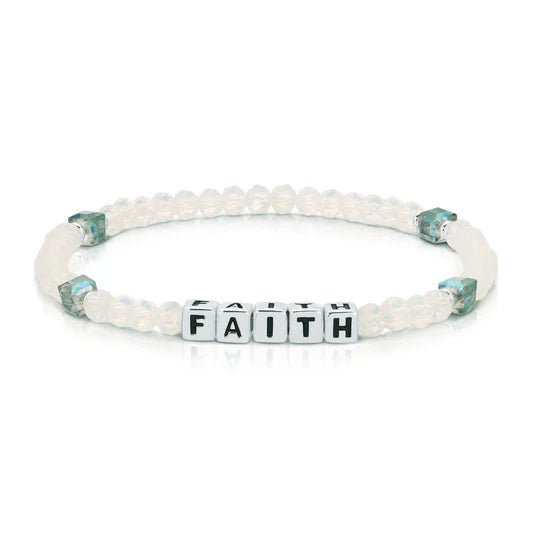 Colorful Words Crystal Beaded Stretch Bracelet