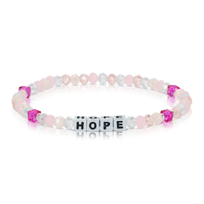 Colorful Words Crystal Beaded Stretch Bracelet