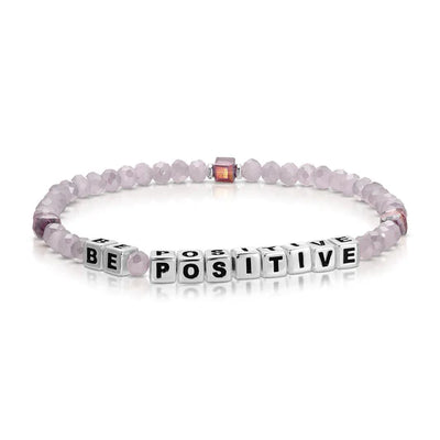 Colorful Words Crystal Beaded Stretch Bracelet