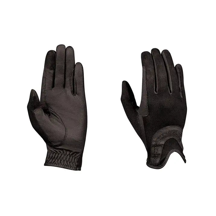 DUBLIN  Pull On Glitter Mesh Back Riding Gloves