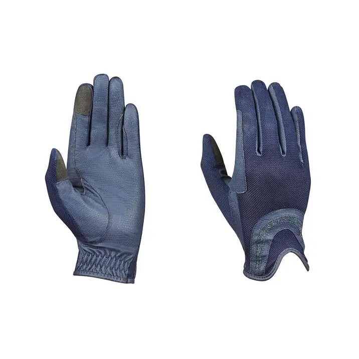 DUBLIN  Pull On Glitter Mesh Back Riding Gloves