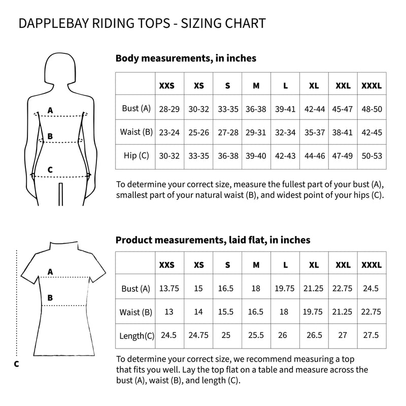 Dapplebay Equestrian Toile 1/4 Zip LS Riding Top