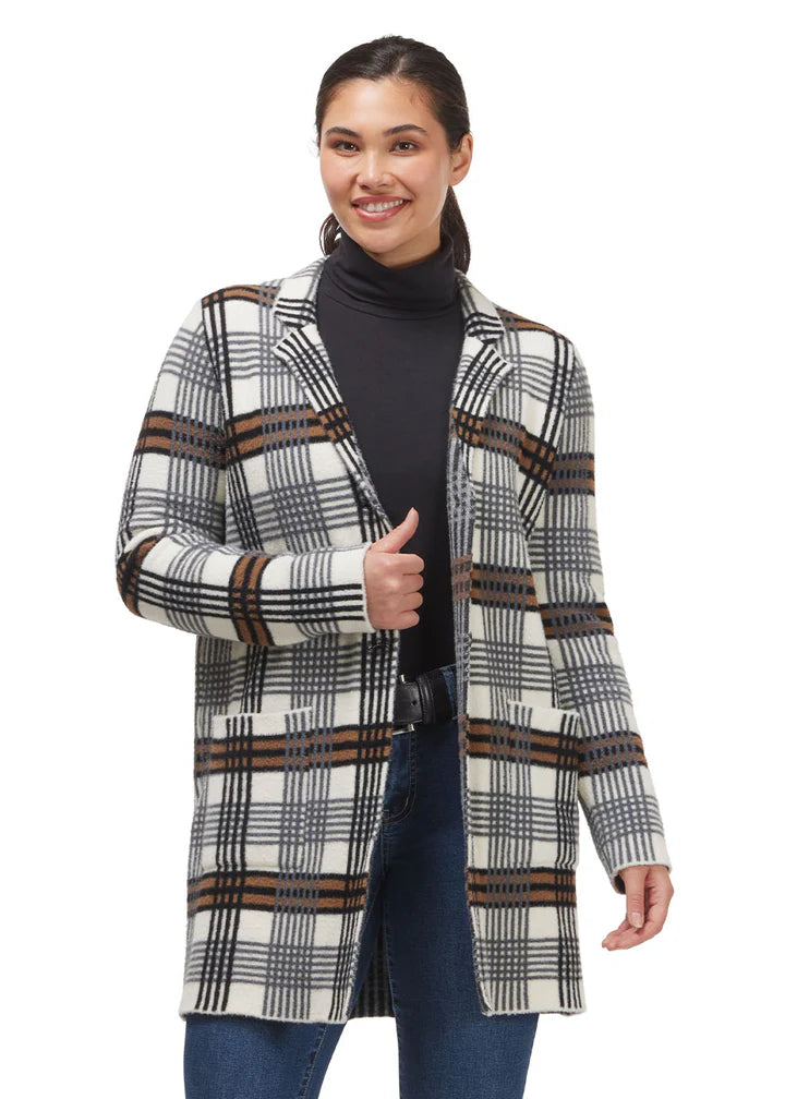 EQL Plaid Sweater Jacket FW24