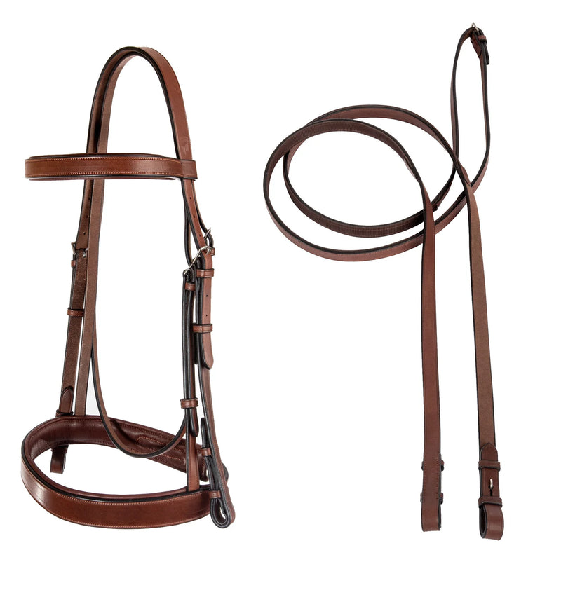 Arc de Triomphe® Foxhunt Bridle w/ Rubber Reins