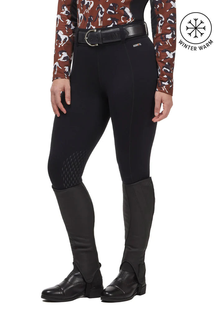Kerrits Ladies Power Stretch Fleece Knee Patch Pocket Riding Tight