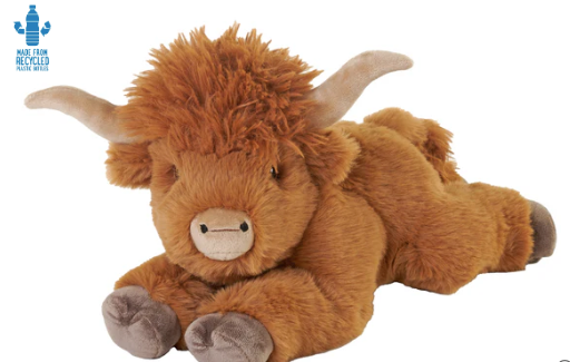 Wild Republic Ecokins 12" Highland Cow Stuff Animal