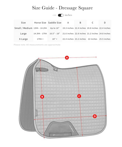 ProSorb Plain 2 Pocket Dressage Square Pad