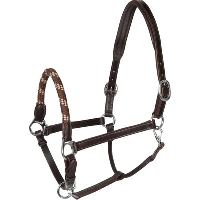 Acavallo Halter anatomical leather rope noseband