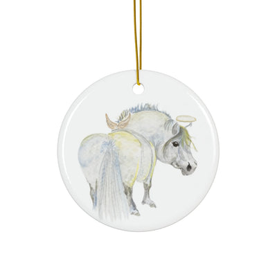 SonaEquestrian Adorable Chubby Ponies Holiday Ornament