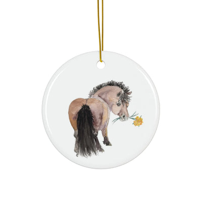 SonaEquestrian Adorable Chubby Ponies Holiday Ornament