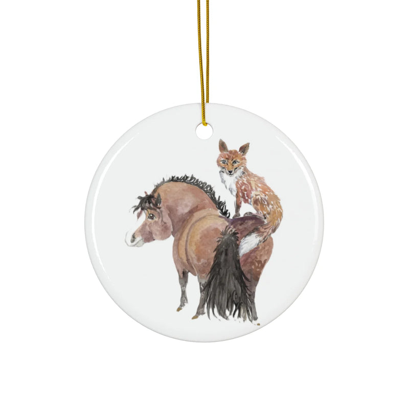 SonaEquestrian Adorable Chubby Ponies Holiday Ornament