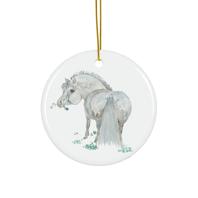 SonaEquestrian Adorable Chubby Ponies Holiday Ornament