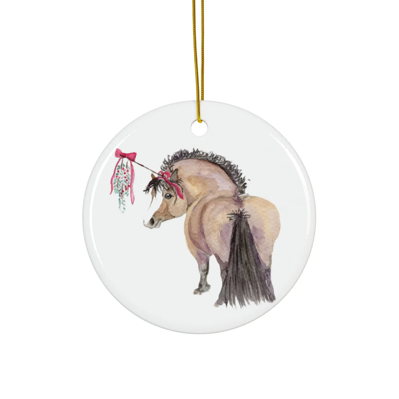 SonaEquestrian Adorable Chubby Ponies Holiday Ornament