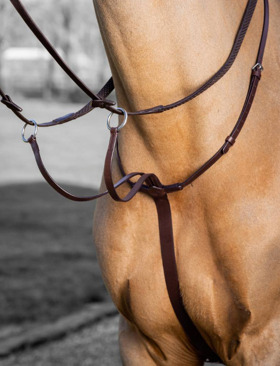 Shires Salisbury Martingale Da Corsa Per Cavalli - Nero Taglia Cob - Foto 2