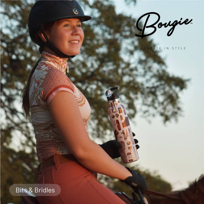 My Bougie Bottle - BITS & BRIDLES | 25 oz Insulated Bottle Flip' n ' Sip Lid