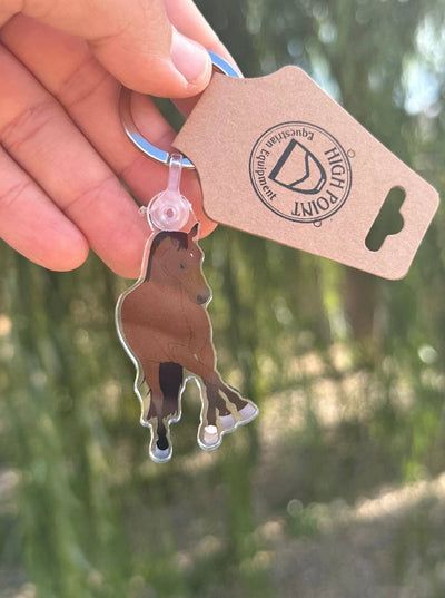 High Point Equestrian Equipment - Dressage Horse Keychain: Chestnut