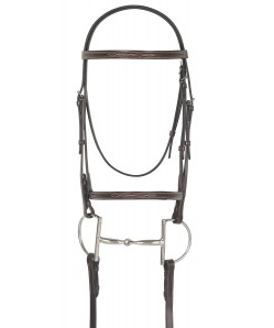 Camelot Gold Fancy Stitched Raised Bridle with Laced Reins