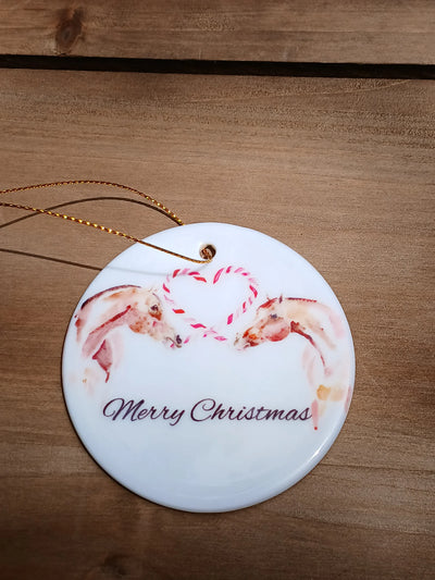 SonaEquestrian Holiday Ceramic Ornament