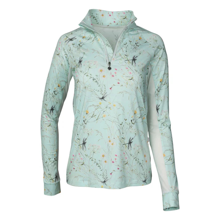 Dapplebay Equestrian Toile 1/4 Zip LS Riding Top