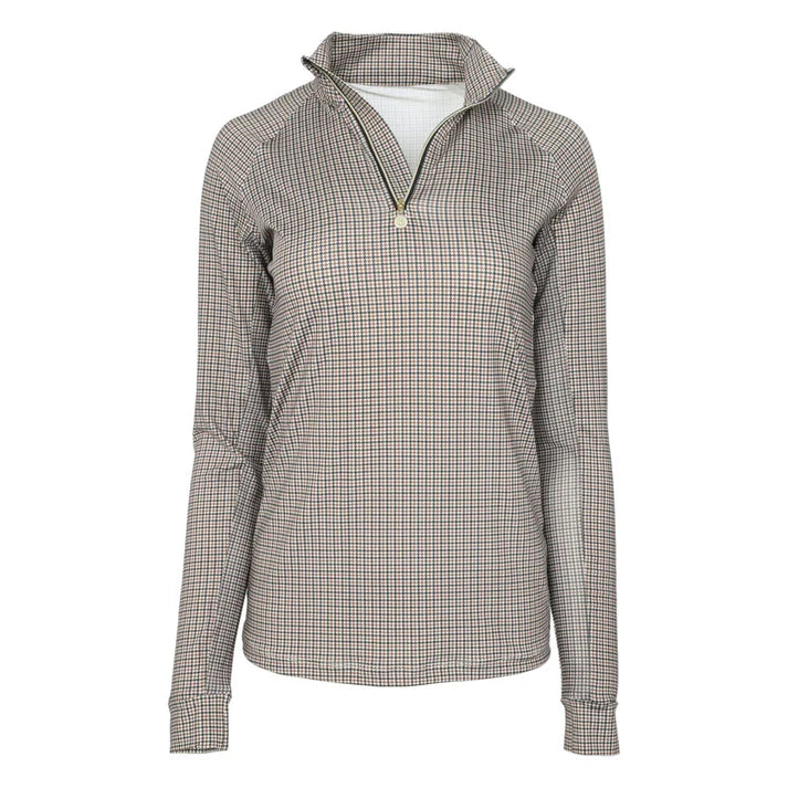Dapplebay Houndstooth 1/4 Zip Riding Shirt