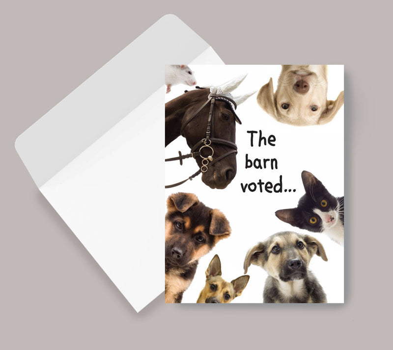 Horse Hollow Press - Horse Birthday Card: The Barn Voted