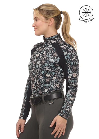 Kerrits Ladies First Level Quarter Zip Stretch Fleece Tech Top FW25