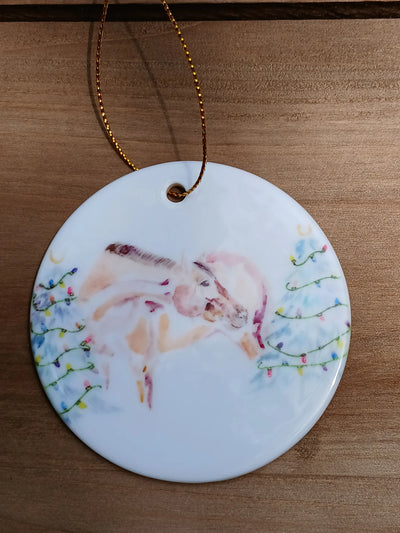 SonaEquestrian Holiday Ceramic Ornament